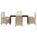 Have Spisebordssæt med pude 5 pcs Beige polyrattan