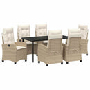 Have Spisebordssæt med pude 7 pcs Beige polyrattan