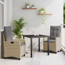 Have Spisebordssæt med pude 3 pcs Beige polyrattan