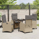 Have Spisebordssæt med pude 5 pcs Beige polyrattan