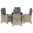 Have Spisebordssæt med pude 5 pcs Beige polyrattan