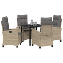 Have Spisebordssæt med pude 5 pcs Beige polyrattan