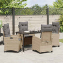 Have Spisebordssæt med pude 5 pcs Beige polyrattan