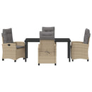 Have Spisebordssæt med pude 5 pcs Beige polyrattan
