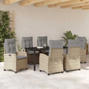 Have Spisebordssæt med pude 7 pcs Beige polyrattan