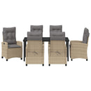 Have Spisebordssæt med pude 7 pcs Beige polyrattan