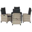 Have Spisebordssæt med pude 5 pcs Lysegrå polyrattan