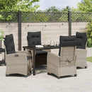 Have Spisebordssæt med pude 5 pcs Lysegrå polyrattan
