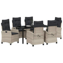 Have Spisebordssæt med pude 7 pcs Lysegrå polyrattan