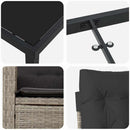 Have Spisebordssæt med pude 7 pcs Lysegrå polyrattan