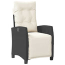 Have Spisebordssæt med pude 7 pcs Sort polyrattan