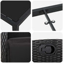 Have Spisebordssæt med pude 9 pcs Sort polyrattan