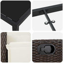 Have Spisebordssæt med pude 5 pcs Brun polyrattan