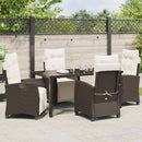 Have Spisebordssæt med pude 5 pcs Brun polyrattan