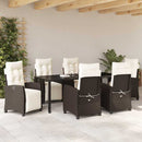 Have Spisebordssæt med pude 7 pcs Brun polyrattan