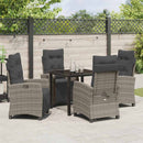 Have Spisebordssæt med pude 5 pcs Grå polyrattan