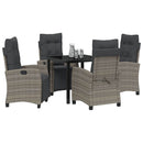 Have Spisebordssæt med pude 5 pcs Grå polyrattan