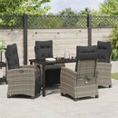 Have Spisebordssæt med pude 5 pcs Grå polyrattan