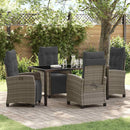 Have Spisebordssæt med pude 5 pcs Grå polyrattan