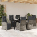 Have Spisebordssæt med pude 7 pcs Grå polyrattan