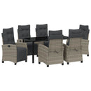 Have Spisebordssæt med pude 7 pcs Grå polyrattan
