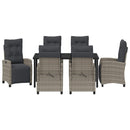 Have Spisebordssæt med pude 7 pcs Grå polyrattan