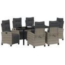 Have Spisebordssæt med pude 7 pcs Grå polyrattan