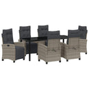 Have Spisebordssæt med pude 7 pcs Grå polyrattan