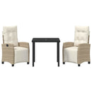 Have Spisebordssæt med pude 3 pcs Beige polyrattan