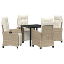 Have Spisebordssæt med pude 5 pcs Beige polyrattan
