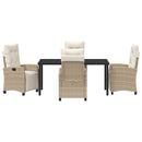Have Spisebordssæt med pude 5 pcs Beige polyrattan