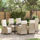 Have Spisebordssæt med pude 7 pcs Beige polyrattan