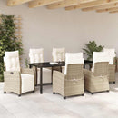 Have Spisebordssæt med pude 7 pcs Beige polyrattan