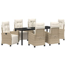 Have Spisebordssæt med pude 7 pcs Beige polyrattan