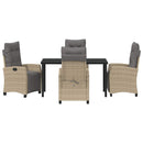Have Spisebordssæt med pude 5 pcs Beige polyrattan