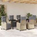 Have Spisebordssæt med pude 7 pcs Beige polyrattan