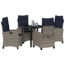 Have Spisebordssæt med pude 5 pcs Grå polyrattan
