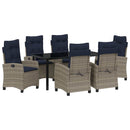 Have Spisebordssæt med pude 7 pcs Grå polyrattan