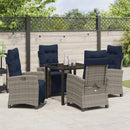 Have Spisebordssæt med pude 5 pcs Grå polyrattan