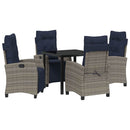 Have Spisebordssæt med pude 5 pcs Grå polyrattan