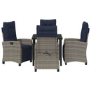 Have Spisebordssæt med pude 5 pcs Grå polyrattan