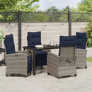 Have Spisebordssæt med pude 5 pcs Grå polyrattan