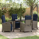 Have Spisebordssæt med pude 5 pcs Grå polyrattan