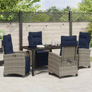 Have Spisebordssæt med pude 5 pcs Grå polyrattan