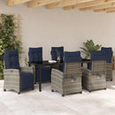 Have Spisebordssæt med pude 7 pcs Grå polyrattan