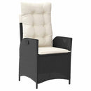 Have Spisebordssæt med pude 7 pcs Sort polyrattan