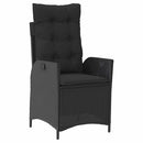 Have Spisebordssæt med pude 5 pcs Sort polyrattan