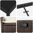 Have Spisebordssæt med pude 7 pcs Brun polyrattan