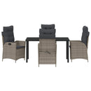 Have Spisebordssæt med pude 5 pcs Grå polyrattan