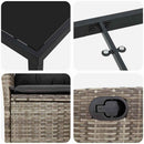 Have Spisebordssæt med pude 5 pcs Grå polyrattan